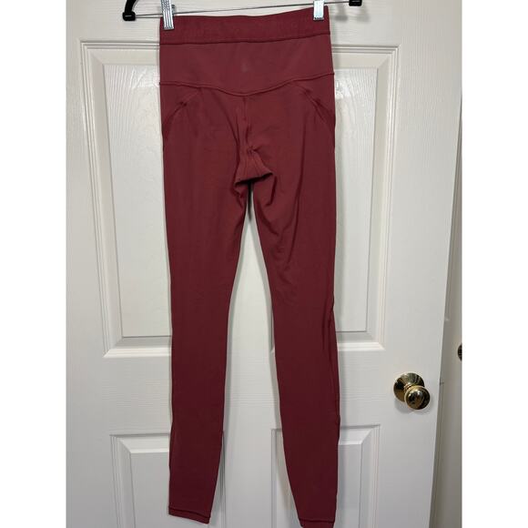 Athleta Aura Heel Tight Legging in Powervita Red Mesh Women's XS Barre Studio - Picture 5 of 11